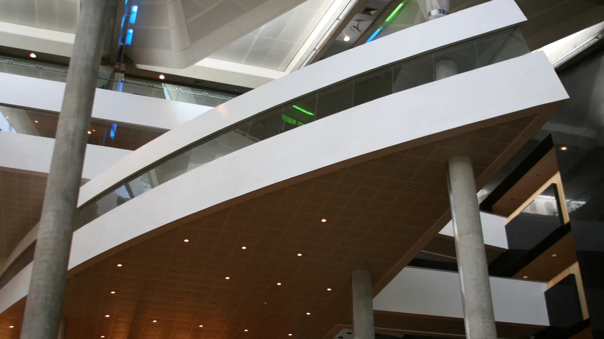 The modern interior of the Bibliotheca Alexandrina
